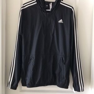 Black Adidas Windbreaker